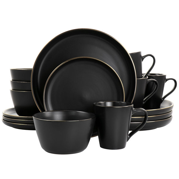 Elama Stoneware Dinnerware Set of 16 & Reviews Wayfair